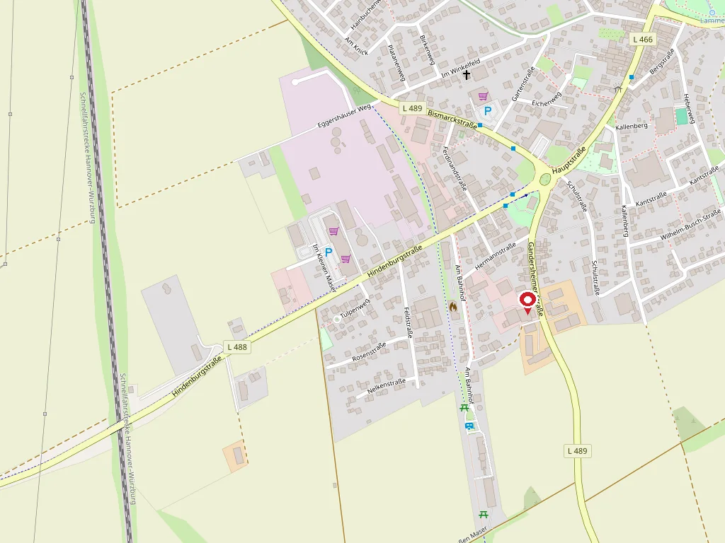 Karte: Standort Autohaus Dobbratz, Gandersheimer Straße 26, Lamspringe
